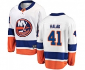 Youth New York Islanders #41 Jaroslav Halak Fanatics Branded White Away Breakaway NHL Jersey