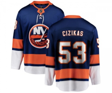 Youth New York Islanders #53 Casey Cizikas Fanatics Branded Royal Blue Home Breakaway NHL Jersey