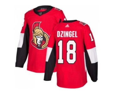 Men Adidas Ottawa Senators #18 Ryan Dzingel Red Home Authentic Stitched NHL Jersey