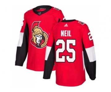 Men Adidas Ottawa Senators #25 Chris Neil Red Home Authentic Stitched NHL Jersey