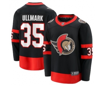 Men's Ottawa Senators #35 Linus Ullmark Fanatics Black Home Premier Breakaway Player Jersey