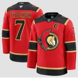 Men's Ottawa Senators #7 Brady Tkachuk Red Alternate With C Patch Stitched Hockey Jersey