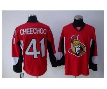 nhl ottawa senators #41 cheechoo red