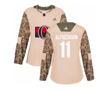 Women Adidas Ottawa Senators #11 Daniel Alfredsson Camo Authentic 2017 Veterans Day Stitched NHL Jersey