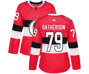 Women's Ottawa Senators #79 Drake Batherson Adidas 100 Classic Authentic Red Jersey