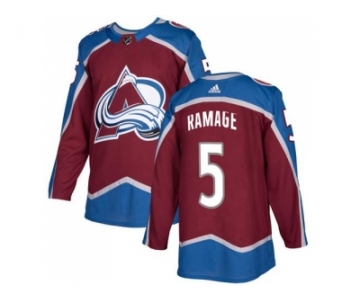 Adidas Colorado Avalanche #5 Rob Ramage Burgundy Home Authentic Stitched NHL Jersey