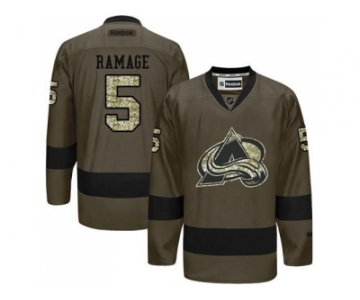 Colorado Avalanche #5 Rob Ramage Green Salute to Service Stitched NHL Jersey