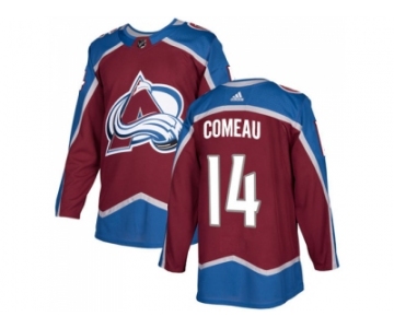 Men Adidas Colorado Avalanche #14 Blake Comeau Burgundy Home Authentic Stitched NHL Jersey