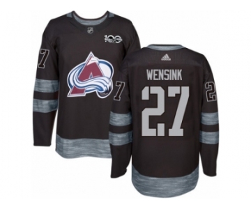 Men's Adidas Colorado Avalanche #27 John Wensink Authentic Black 1917-2017 100th Anniversary NHL Jersey