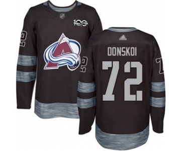 Men's Avalanche #72 Joonas Donskoi Black 1917-2017 100th Anniversary Stitched Hockey Jersey