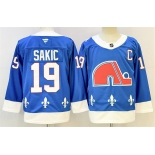 Men's Colorado Avalanche #19 Joe Sakic Blue 2025 Stitched With C Patch Hockey Jersey