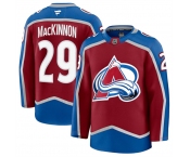 Men's Colorado Avalanche #29 Nathan MacKinnon Burgundy 2024-25 Home Stitched Jersey