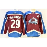 Men's Colorado Avalanche #29 Nathan MacKinnon Burgundy 2024-25 With A Patch Stitched Jersey Men's Colorado Avalanche #29 Nathan MacKinnon Burgundy 2024-25 With A Patch Stitched Jersey