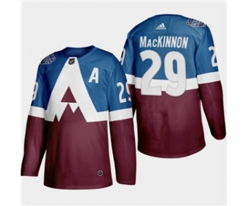 Men's Colorado Avalanche #29 Nathan Mackinnon 2020 Stadium Series Burgundy Stitched Hockey Jersey