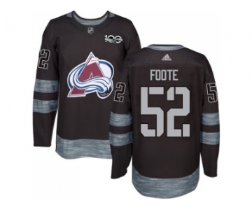 Men's Colorado Avalanche #52 Adam Foote Black 1917-2017 100th Anniversary Stitched NHL Jersey