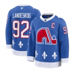 Men's Colorado Avalanche #92 Gabriel Landeskog Blue 2025 With C Patch Alternate Stitched Jersey Men's Colorado Avalanche #92 Gabriel Landeskog Blue 2025 With C Patch Alternate Stitched Jersey