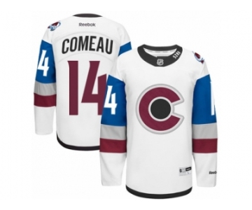 Men's Reebok Colorado Avalanche #14 Blake Comeau Authentic White 2016 Stadium Series NHL Jersey