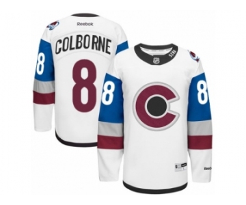 Men's Reebok Colorado Avalanche #8 Joe Colborne Authentic White 2016 Stadium Series NHL Jersey