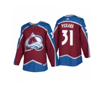 Men's adidas Colorado Avalanche #31 Calvin Pickard 2017-2018 Season Home Jersey