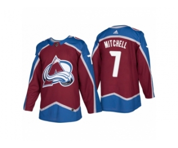 Men's adidas Colorado Avalanche #7 John Mitchell 2017-2018 Season Home Jersey