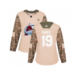 Women Adidas Colorado Avalanche #19 Joe Sakic Camo Authentic 2017 Veterans Day Stitched NHL Jersey