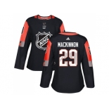 Women Adidas Colorado Avalanche #29 Nathan MacKinnon Black 2018 All-Star Central Division Authentic Stitched NHL Jersey