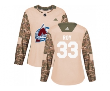 Women Adidas Colorado Avalanche #33 Patrick Roy Camo Authentic 2017 Veterans Day Stitched NHL Jersey