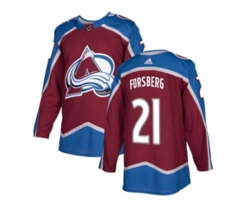 Youth Adidas Colorado Avalanche #21 Peter Forsberg Burgundy Home Authentic Stitched NHL Jersey