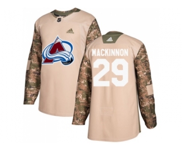 Youth Adidas Colorado Avalanche #29 Nathan MacKinnon Camo Authentic 2017 Veterans Day Stitched NHL Jersey