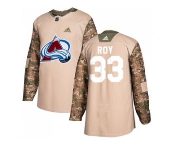 Youth Adidas Colorado Avalanche #33 Patrick Roy Camo Authentic 2017 Veterans Day Stitched NHL Jersey
