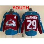 Youth Colorado Avalanche #29 Nathan MacKinnon With A Ptach Burgundy Stitched Jersey Youth Colorado Avalanche #29 Nathan MacKinnon With A Ptach Burgundy Stitched Jersey