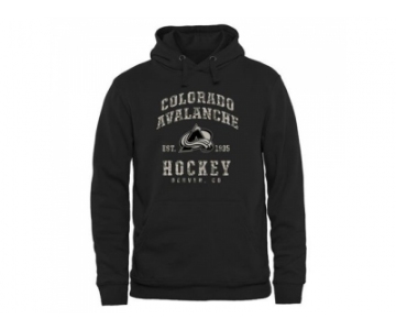 Men's Colorado Avalanche Black Camo Stack Pullover Hoodie