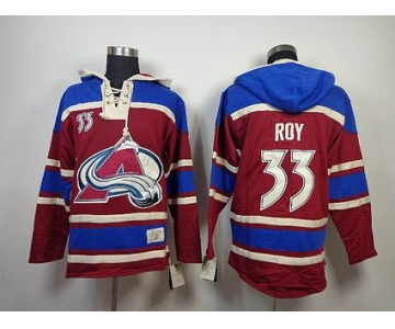 nhl colorado avalanche #33 roy red [pullover hooded sweatshirt]