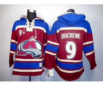 nhl jerseys colorado avalanche #9 duchene red-blue[pullover hooded sweatshirt]