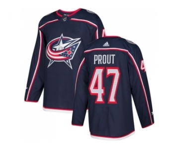 Men Adidas Columbus Blue Jackets #47 Dalton Prout Navy Blue Home Authentic Stitched NHL Jersey