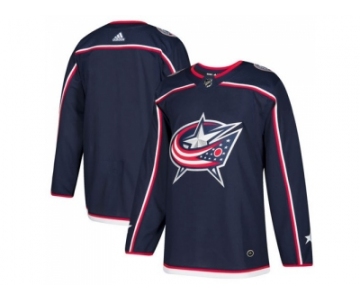 Men Adidas Columbus Blue Jackets Blank Navy Blue Home Authentic Stitched NHL Jersey