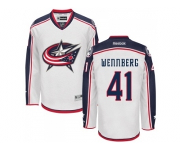 Men Columbus Blue Jackets #41 Alexander Wennberg White Away NHL Jersey