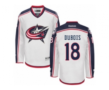 Men Reebok Columbus Blue Jackets #18 Pierre-Luc Dubois Authentic White Away NHL Jersey