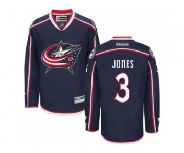 Men Reebok Columbus Blue Jackets #3 Seth Jones Authentic Navy Blue Home NHL Jersey