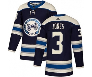 Men's Columbus Blue Jackets #3 Seth Jones Navy Alternate Stitched Hockey Jersey