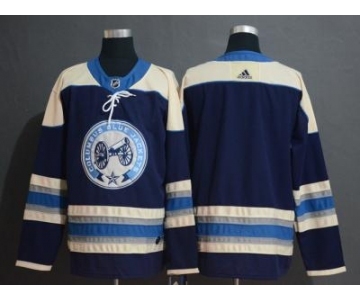 Men's Columbus Blue Jackets Blank Navy Hockey Jersey