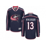 Men's Reebok Columbus Blue Jackets #13 Cam Atkinson Authentic Navy Blue Home NHL Jersey