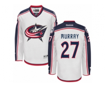 Men's Reebok Columbus Blue Jackets #27 Ryan Murray Authentic White Away NHL Jersey
