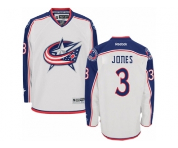 Men's Reebok Columbus Blue Jackets #3 Seth Jones Authentic White Away NHL Jersey