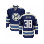 Men's Reebok Columbus Blue Jackets #38 Boone Jenner Authentic Navy Blue Third NHL Jersey