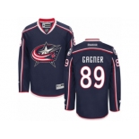 Men's Reebok Columbus Blue Jackets #89 Sam Gagner Authentic Navy Blue Home NHL Jersey