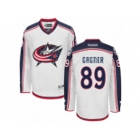 Men's Reebok Columbus Blue Jackets #89 Sam Gagner Authentic White Away NHL Jersey