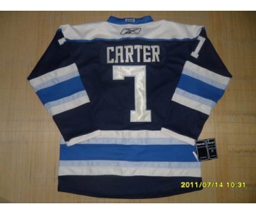 nhl jerseys columbus blue jackets #7 carter blue(stripe)