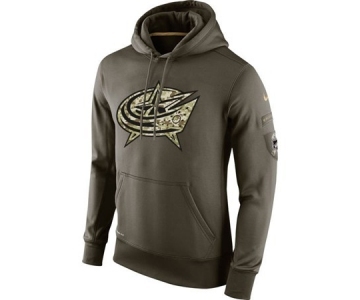 nhl jerseys columbus blue jackets nike green salute to service[pullover hooded sweatshirt]