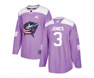Youth Adidas Columbus Blue Jackets #3 Seth Jones Purple Authentic Fights Cancer Stitched NHL Jersey